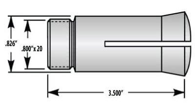 4NS Collet 3/64 Round Small Hole